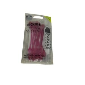 Hickies Kids Lacing System Glitter Pink No Tie Elastic Shoelaces 10 Units 1 Pair